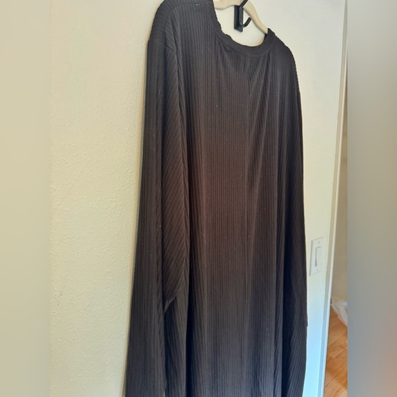 UNIVERSAL STANDARD Lexi Long Sleeve Rib Midi Dress Black Size 6x 30/32 EUC - Picture 6 of 6